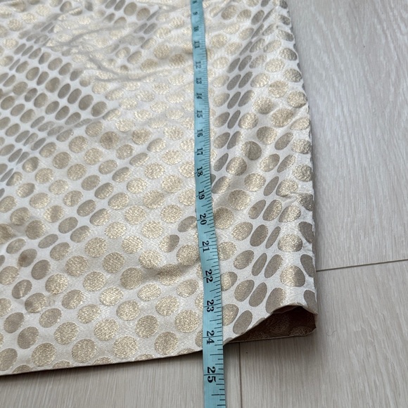 J. Crew Silk Gold Polka Dot Pencil Skirt - Picture 4 of 6